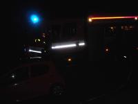 Zásahové vozidlo na místě výcviku.